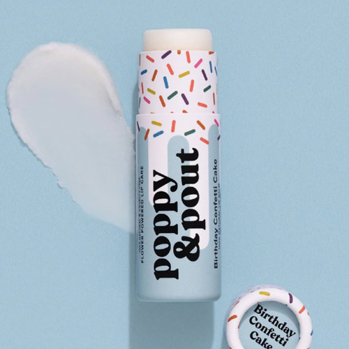 Poppy and Pout Lip Balm Birthday Confetti Cake Blå